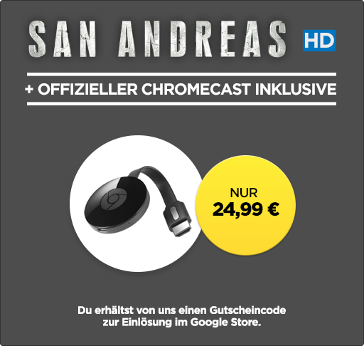 Chromecast + Film in HD für 24,99 EUR bei Wuaki