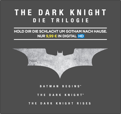 The Dark Knight – Drei Filme in HD für 9,99 EUR bei Wuaki
